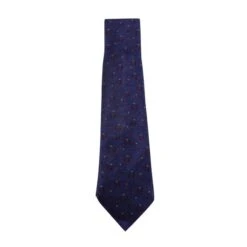 Style Tribute BVLGARI X Davide Pizzigoni Dark Blue Print Silk Tie