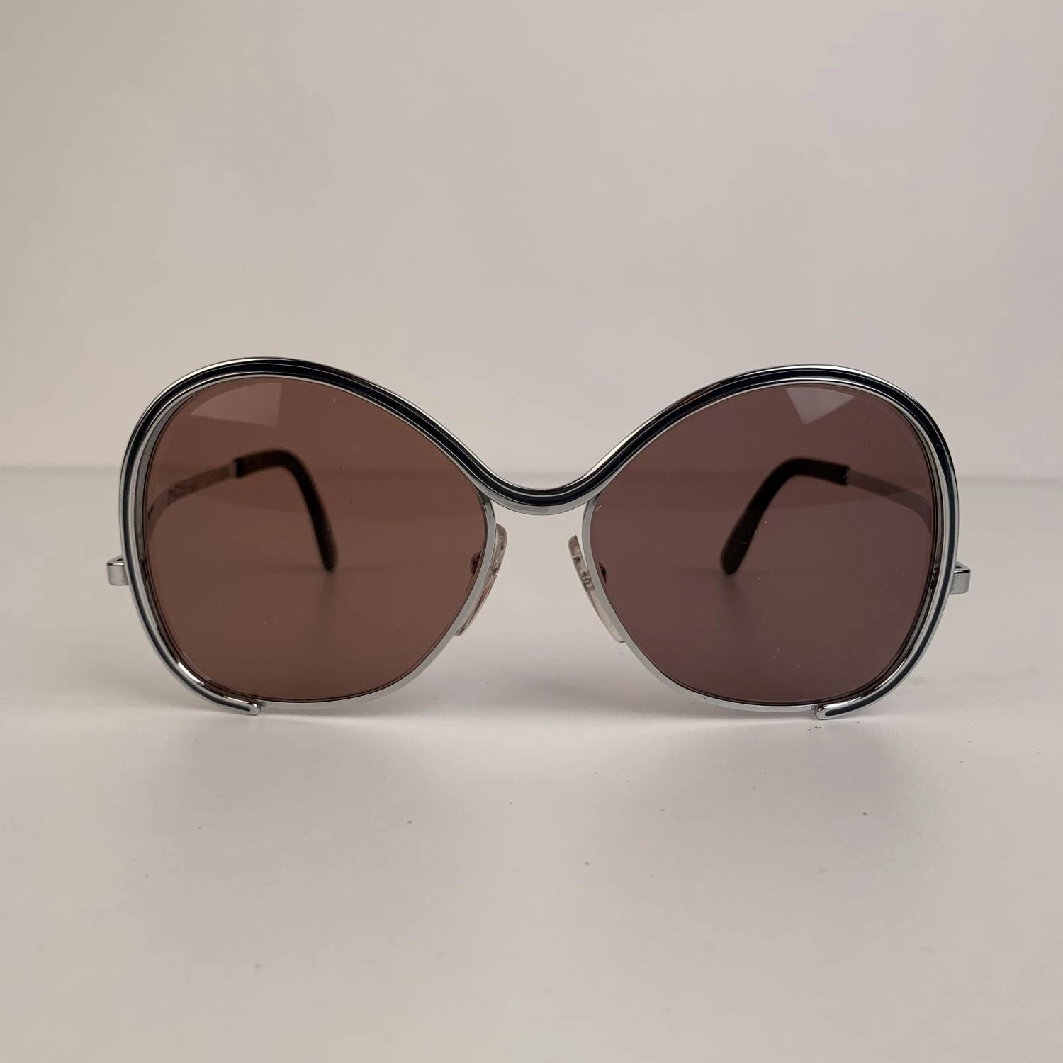 Opherty Ciocci Silhouette Rare Vintage Silver Metal Sunglasses Mod. 431 55/13 130Mm 9 Opherty Ciocci Silhouette Rare Vintage Silver Metal Sunglasses Mod. 431 55/13 130Mm - Image 7