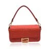 Opherty Ciocci FENDI Orange Red Embossed Ff Logo Leather Baguette Shoulder Bag -Best Jewelry Store e6bfc6f1 9819 55a6 ae68 2c9422148c76