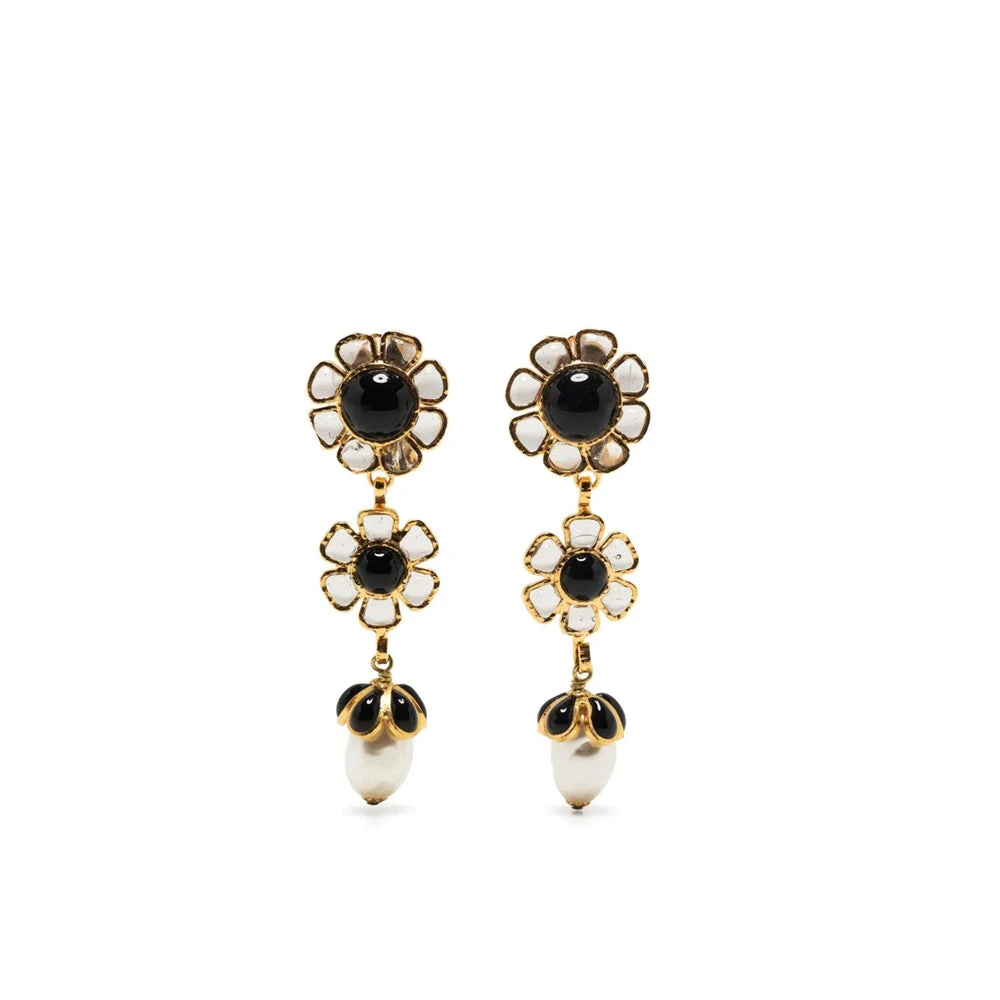 Style Tribute Gripoix Floral Drop Earrings 4 Style Tribute Gripoix Floral Drop Earrings - Image 2