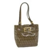 Brand Street FENDI Zucchino Canvas Mamma Baguette Shoulder Bag Brown Auth Ep2513 -Best Jewelry Store ep2513 1