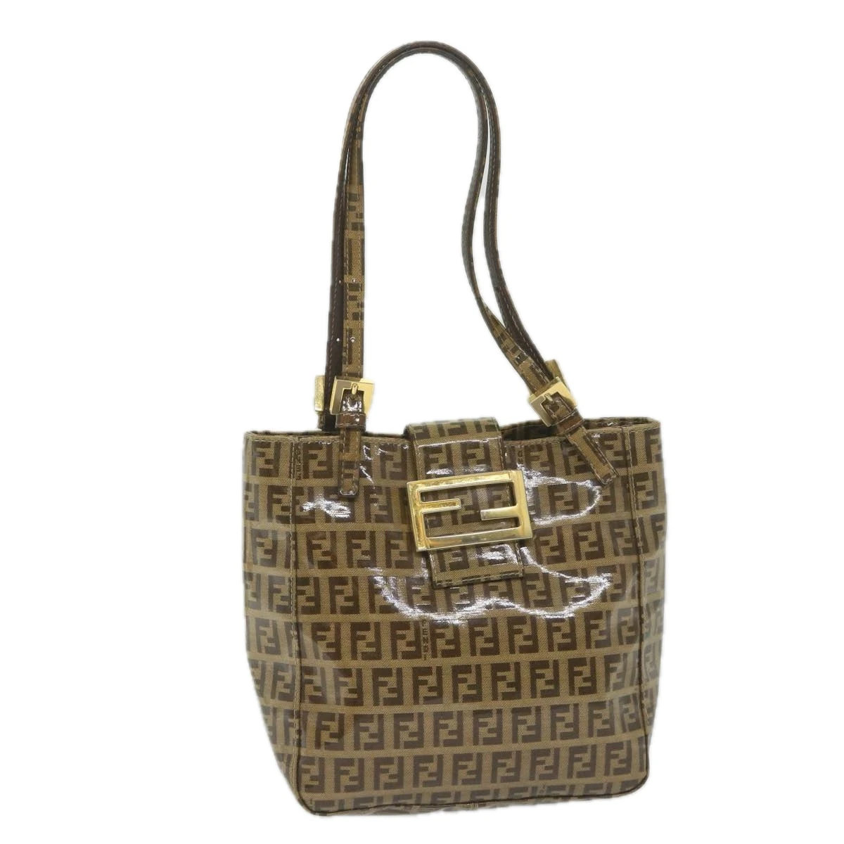 Brand Street FENDI Zucchino Canvas Mamma Baguette Shoulder Bag Brown Auth Ep2513 3 Brand Street FENDI Zucchino Canvas Mamma Baguette Shoulder Bag Brown Auth Ep2513