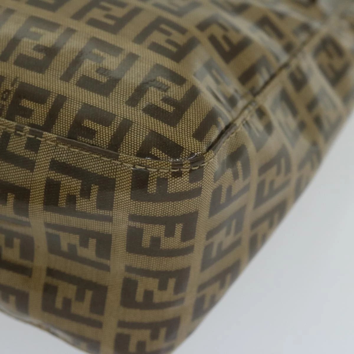 Brand Street FENDI Zucchino Canvas Mamma Baguette Shoulder Bag Brown Auth Ep2513 11 Brand Street FENDI Zucchino Canvas Mamma Baguette Shoulder Bag Brown Auth Ep2513 - Image 9