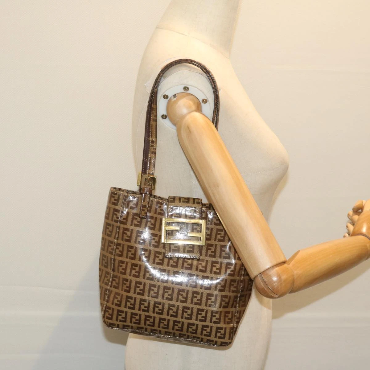 Brand Street FENDI Zucchino Canvas Mamma Baguette Shoulder Bag Brown Auth Ep2513 22 Brand Street FENDI Zucchino Canvas Mamma Baguette Shoulder Bag Brown Auth Ep2513 - Image 20