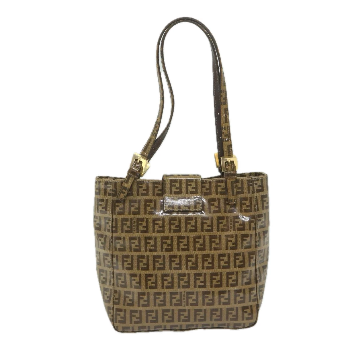Brand Street FENDI Zucchino Canvas Mamma Baguette Shoulder Bag Brown Auth Ep2513 4 Brand Street FENDI Zucchino Canvas Mamma Baguette Shoulder Bag Brown Auth Ep2513 - Image 2