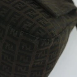 Brand Street FENDI Zucchino Canvas Mamma Baguette Shoulder Bag Dark Brown Auth Ep2515 -Best Jewelry Store ep2515 10