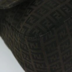 Brand Street FENDI Zucchino Canvas Mamma Baguette Shoulder Bag Dark Brown Auth Ep2515 -Best Jewelry Store ep2515 11