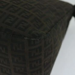 Brand Street FENDI Zucchino Canvas Mamma Baguette Shoulder Bag Dark Brown Auth Ep2515 -Best Jewelry Store ep2515 12