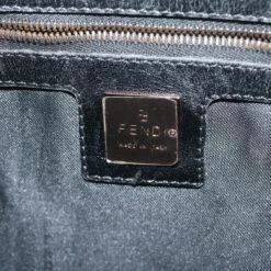 Brand Street FENDI Zucchino Canvas Mamma Baguette Shoulder Bag Dark Brown Auth Ep2515 -Best Jewelry Store ep2515 15