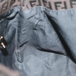 Brand Street FENDI Zucchino Canvas Mamma Baguette Shoulder Bag Dark Brown Auth Ep2515 -Best Jewelry Store ep2515 18