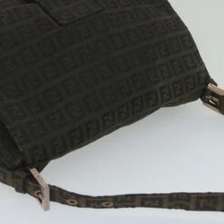 Brand Street FENDI Zucchino Canvas Mamma Baguette Shoulder Bag Dark Brown Auth Ep2515 -Best Jewelry Store ep2515 6