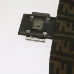 Brand Street FENDI Zucca Canvas Mamma Baguette Shoulder Bag Black Brown Auth Ep2540 -Best Jewelry Store ep2540 16