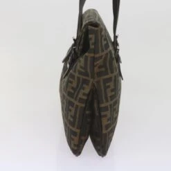 Brand Street FENDI Zucca Canvas Mamma Baguette Shoulder Bag Black Brown Auth Ep2540 -Best Jewelry Store ep2540 4