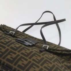 Brand Street FENDI Zucca Canvas Mamma Baguette Shoulder Bag Black Brown Auth Ep2540 -Best Jewelry Store ep2540 9
