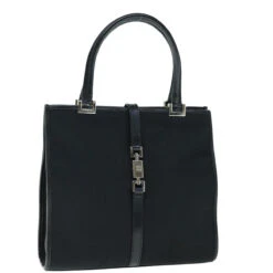 Brand Street GUCCI Jackie Hand Bag Canvas Black 002 1065 Auth Ep2698