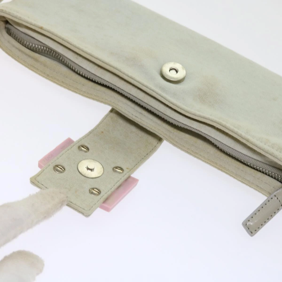 Brand Street FENDI Mamma Baguette Shoulder Bag Cotton White 2354 26685 008 Auth Ep2844 11 Brand Street FENDI Mamma Baguette Shoulder Bag Cotton White 2354 26685 008 Auth Ep2844 - Image 9