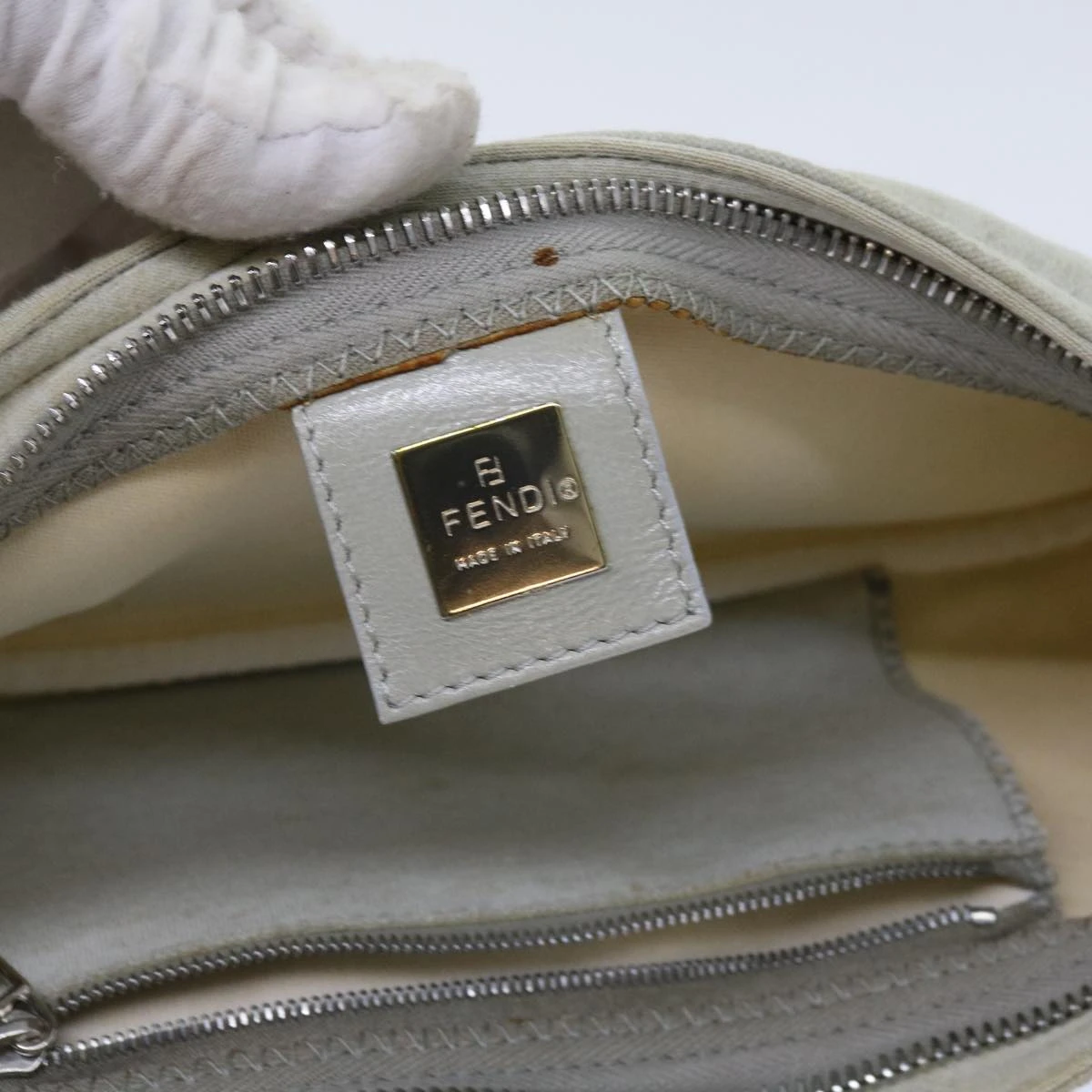 Brand Street FENDI Mamma Baguette Shoulder Bag Cotton White 2354 26685 008 Auth Ep2844 12 Brand Street FENDI Mamma Baguette Shoulder Bag Cotton White 2354 26685 008 Auth Ep2844 - Image 10