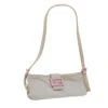 Brand Street FENDI Mamma Baguette Shoulder Bag Cotton White 2354 26685 008 Auth Ep2844