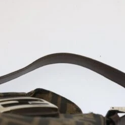 Brand Street FENDI Zucchino Canvas Mamma Baguette Shoulder Bag Black Brown Auth Ep3562 -Best Jewelry Store ep3562 8