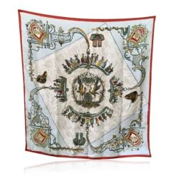 Opherty Ciocci HERMES Paris Vintage Silk Scarf Alsace De La Perriere 1960