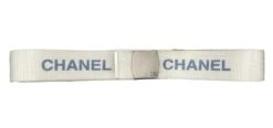Luxury Resale Network CHANEL - Vintage 99S 1999 Logo Adjustable Nylon Web - White - XS/S - Belt