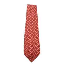 Style Tribute GUCCI Coral And Red Print Silk Tie