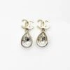 Lar Vintage CHANEL Gold CC Tear Drop Crystal Dangle Piercing Earrings -Best Jewelry Store gd cc tear drop crystal piercin 1