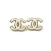 Lar Vintage CHANEL Brand New Gold CC White Enamel Reissued Piercing Earrings -Best Jewelry Store gd cc wht enamel reissued piercin 1