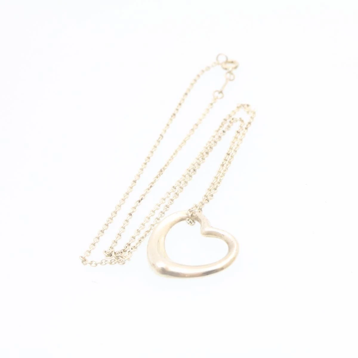Brand Street TIFFANY&Co. Open Heart Necklace Silver Auth Am1153g 3 Brand Street TIFFANY&Co. Open Heart Necklace Silver Auth Am1153g