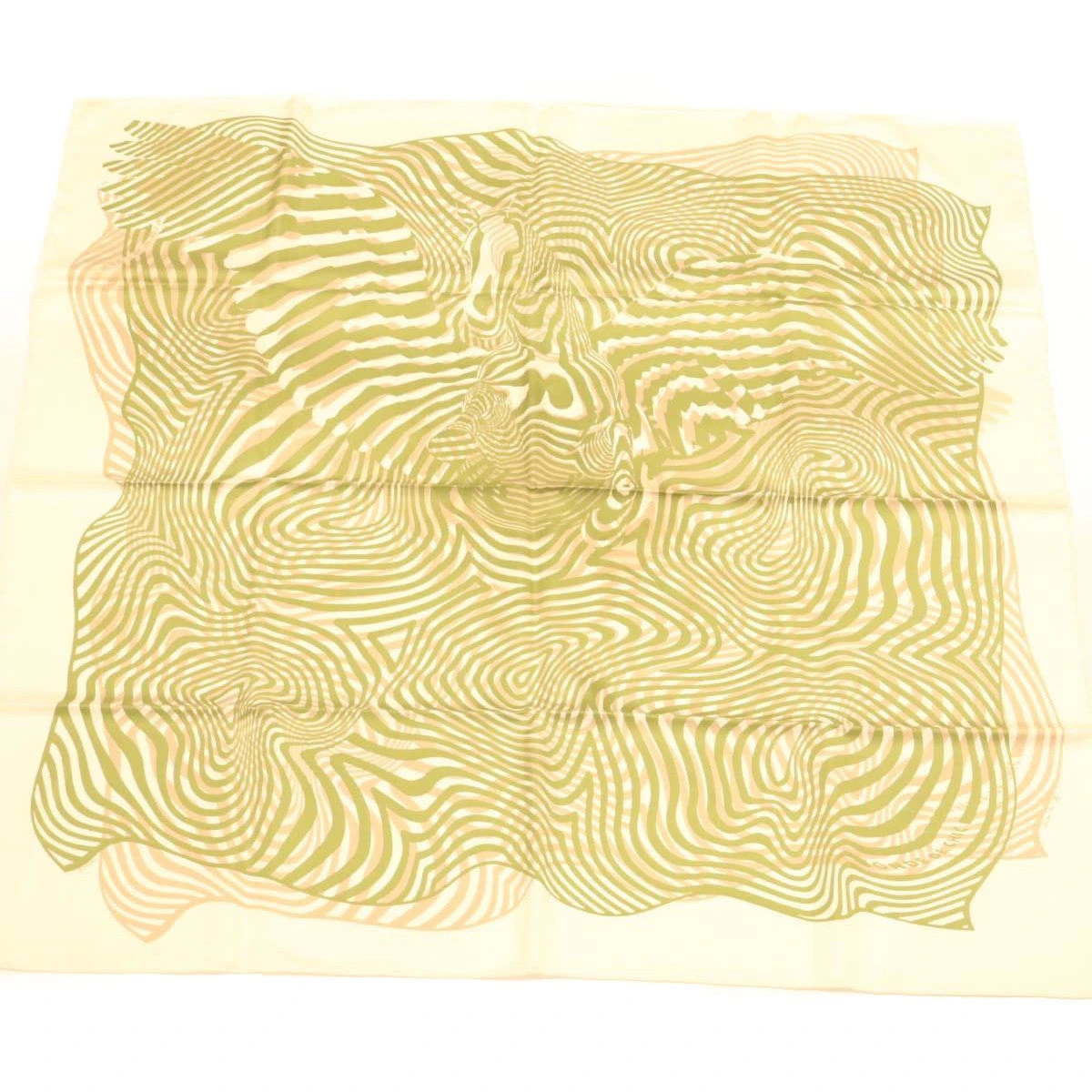 Brand Street HERMES Carre 90 Dimitri.R Scarf "ONDE DE CHIC" Zebra Silk Green Auth Am2045g 3 Brand Street HERMES Carre 90 Dimitri.R Scarf "ONDE DE CHIC" Zebra Silk Green Auth Am2045g