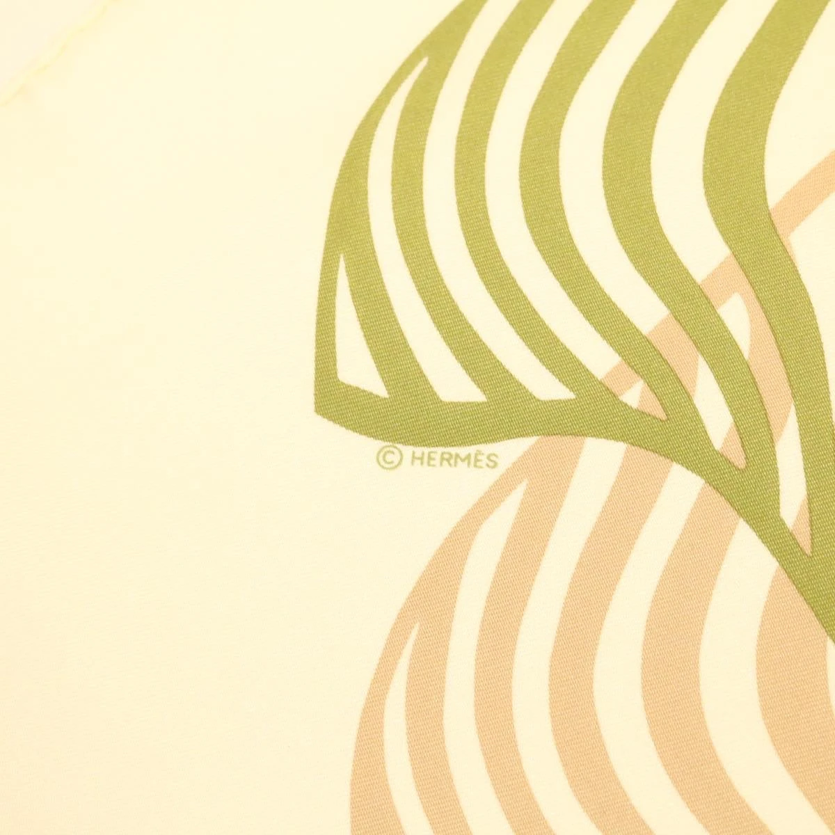Brand Street HERMES Carre 90 Dimitri.R Scarf "ONDE DE CHIC" Zebra Silk Green Auth Am2045g 10 Brand Street HERMES Carre 90 Dimitri.R Scarf "ONDE DE CHIC" Zebra Silk Green Auth Am2045g - Image 8