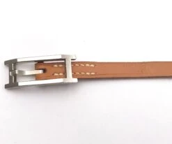 Lar Vintage CHANEL Unisex Brown Hapi Palladium H Wrap Bracelet -Best Jewelry Store hermes hapi wrap bl h s 5