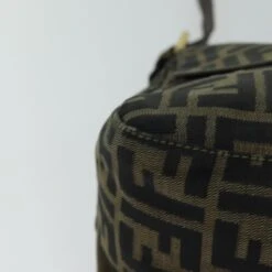 Brand Street FENDI Zucca Canvas Mamma Baguette Shoulder Bag Black Brown Auth Hk1297 -Best Jewelry Store hk1297 10