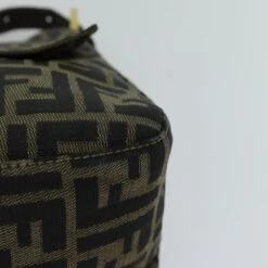 Brand Street FENDI Zucca Canvas Mamma Baguette Shoulder Bag Black Brown Auth Hk1297 -Best Jewelry Store hk1297 11