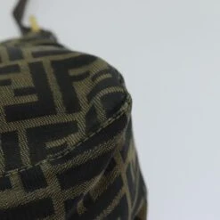 Brand Street FENDI Zucca Canvas Mamma Baguette Shoulder Bag Black Brown Auth Hk1297 -Best Jewelry Store hk1297 13