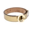 Brand Street GUCCI Belt Leather 29.9"-33.1" Gold Tone Auth Hk796