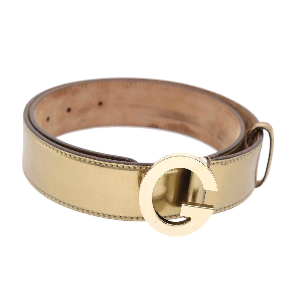 Brand Street GUCCI Belt Leather 29.9"-33.1" Gold Tone Auth Hk796 4 Brand Street GUCCI Belt Leather 29.9"-33.1" Gold Tone Auth Hk796 - Image 2