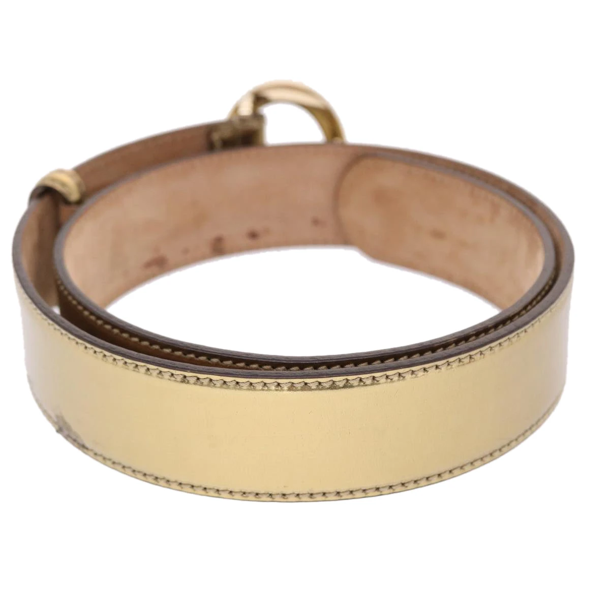 Brand Street GUCCI Belt Leather 29.9"-33.1" Gold Tone Auth Hk796 5 Brand Street GUCCI Belt Leather 29.9"-33.1" Gold Tone Auth Hk796 - Image 3