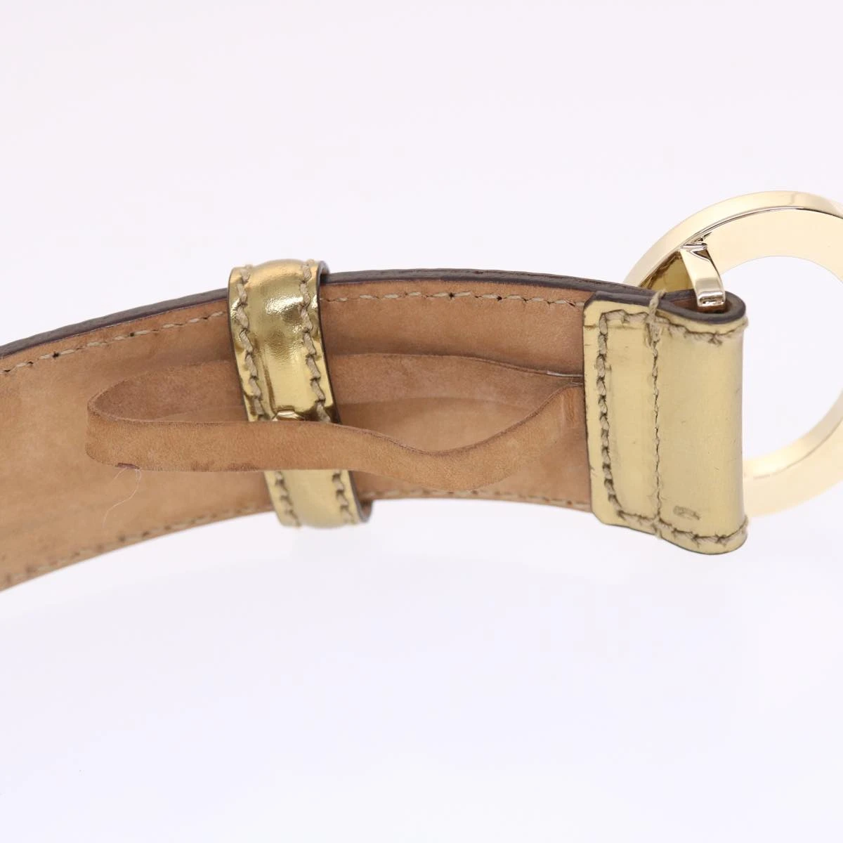 Brand Street GUCCI Belt Leather 29.9"-33.1" Gold Tone Auth Hk796 9 Brand Street GUCCI Belt Leather 29.9"-33.1" Gold Tone Auth Hk796 - Image 7
