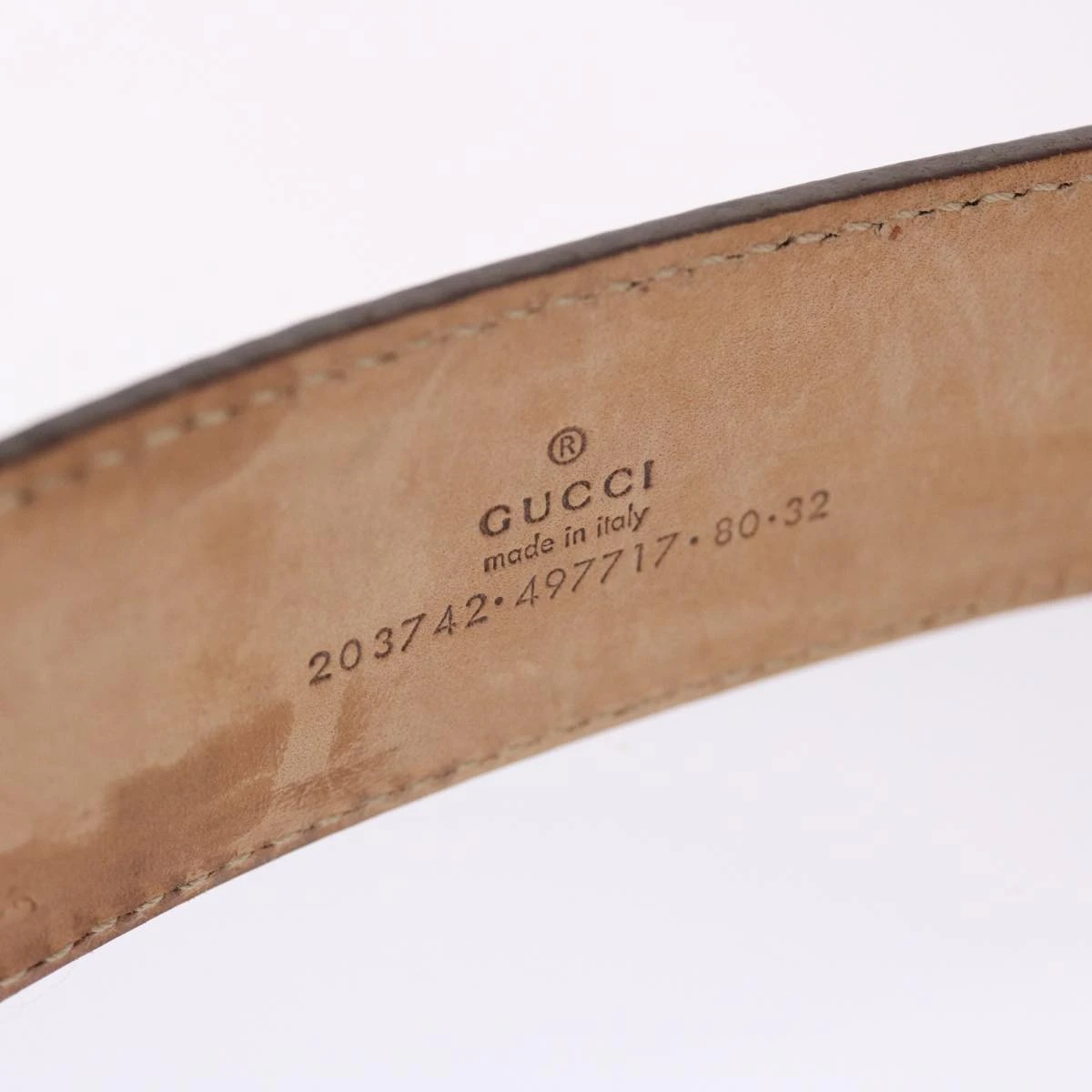 Brand Street GUCCI Belt Leather 29.9"-33.1" Gold Tone Auth Hk796 11 Brand Street GUCCI Belt Leather 29.9"-33.1" Gold Tone Auth Hk796 - Image 9