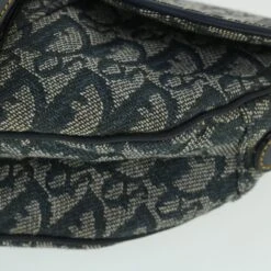 Brand Street CHRISTIAN DIOR Trotter Canvas Saddle Shoulder Bag Navy Auth Hk851 -Best Jewelry Store hk851 10