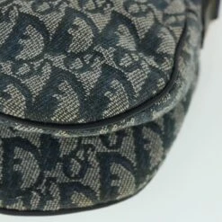 Brand Street CHRISTIAN DIOR Trotter Canvas Saddle Shoulder Bag Navy Auth Hk851 -Best Jewelry Store hk851 12