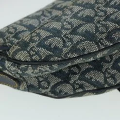 Brand Street CHRISTIAN DIOR Trotter Canvas Saddle Shoulder Bag Navy Auth Hk851 -Best Jewelry Store hk851 13