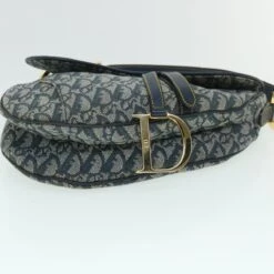 Brand Street CHRISTIAN DIOR Trotter Canvas Saddle Shoulder Bag Navy Auth Hk851 -Best Jewelry Store hk851 9 ee5f695d 3521 438e 9e8a a48ddf1f0bfb