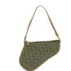 Brand Street CHRISTIAN DIOR Trotter Canvas Saddle Pouch Accessory Pouch Green Auth Hk994 1 Brand Street CHRISTIAN DIOR Trotter Canvas Saddle Pouch Accessory Pouch Green Auth Hk994 -Best Jewelry Store hk994 1
