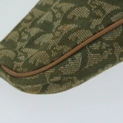 Brand Street CHRISTIAN DIOR Trotter Canvas Saddle Pouch Accessory Pouch Green Auth Hk994 -Best Jewelry Store hk994 13