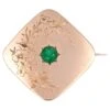 Sarl Baume French 19th Century Emerald 18 Karat Rose Gold Brooch