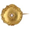 Sarl Baume French 20th Century Fine Pearl 18 Karat Yellow Gold Collar Brooch