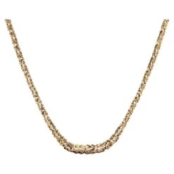 Sarl Baume French Modern 18 Karat Yellow Gold Interlaced Flat Mesh Necklace