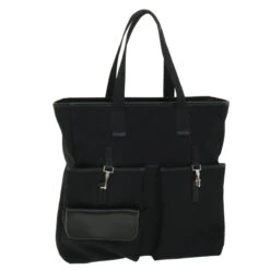 Style Tribute GUCCI Jackie Tote Bag Nylon Black 90427 Auth Ki3383